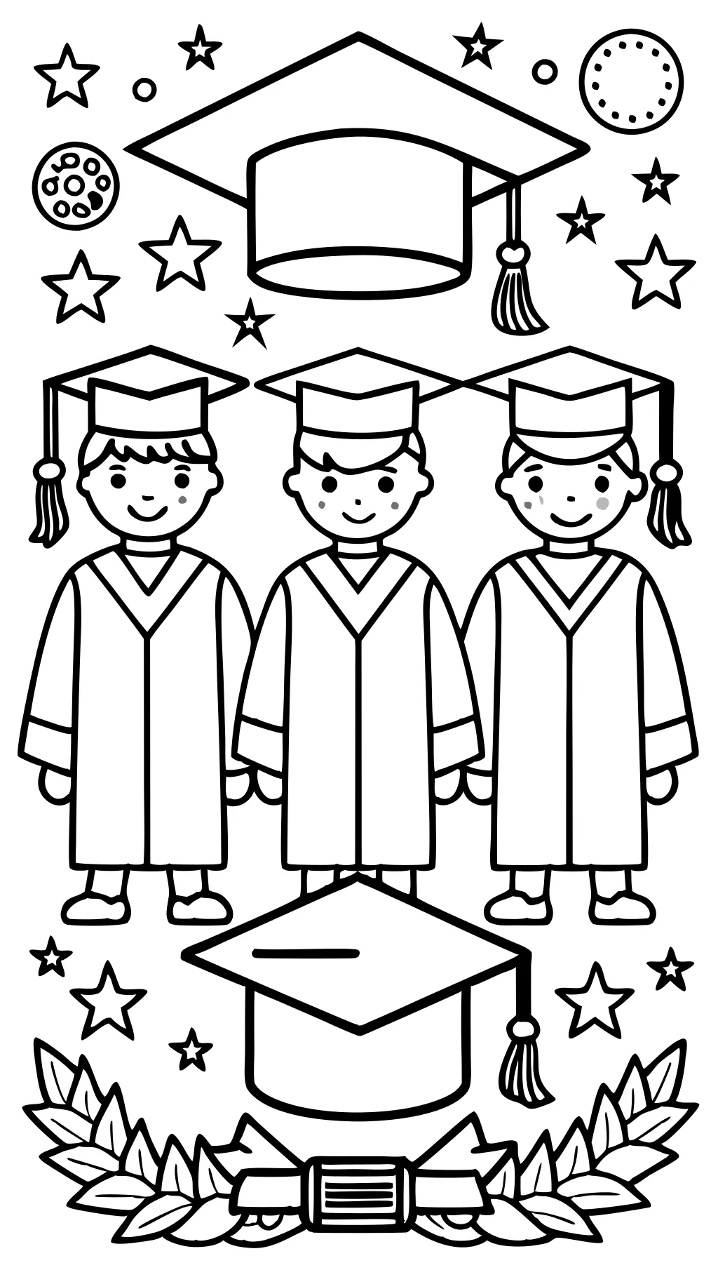 graduation coloring pages